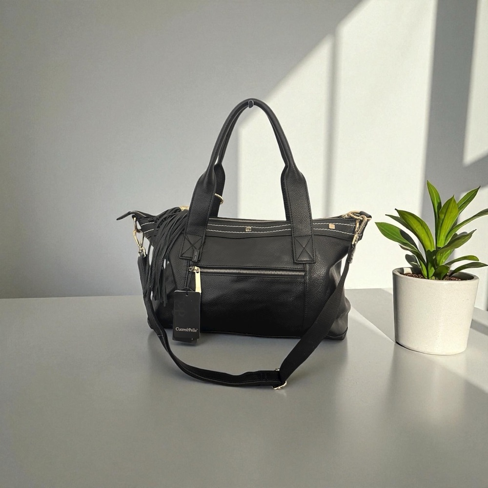 Cuore & Pelle Amelia Bag - Black Leather NWT Retail $250.00